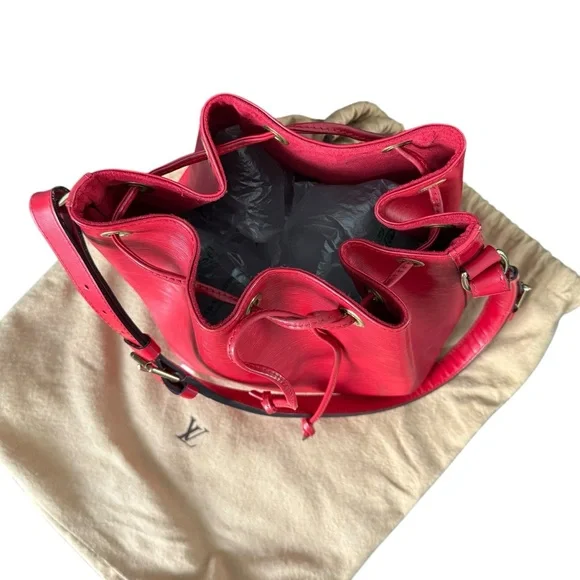 Louis Vuitton Red Epi Leather Bucket Bag